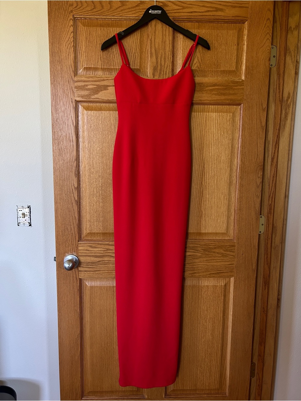 Nookie Slim-Strap Maxi Dress in Cherry Red - Picture 3 of 4